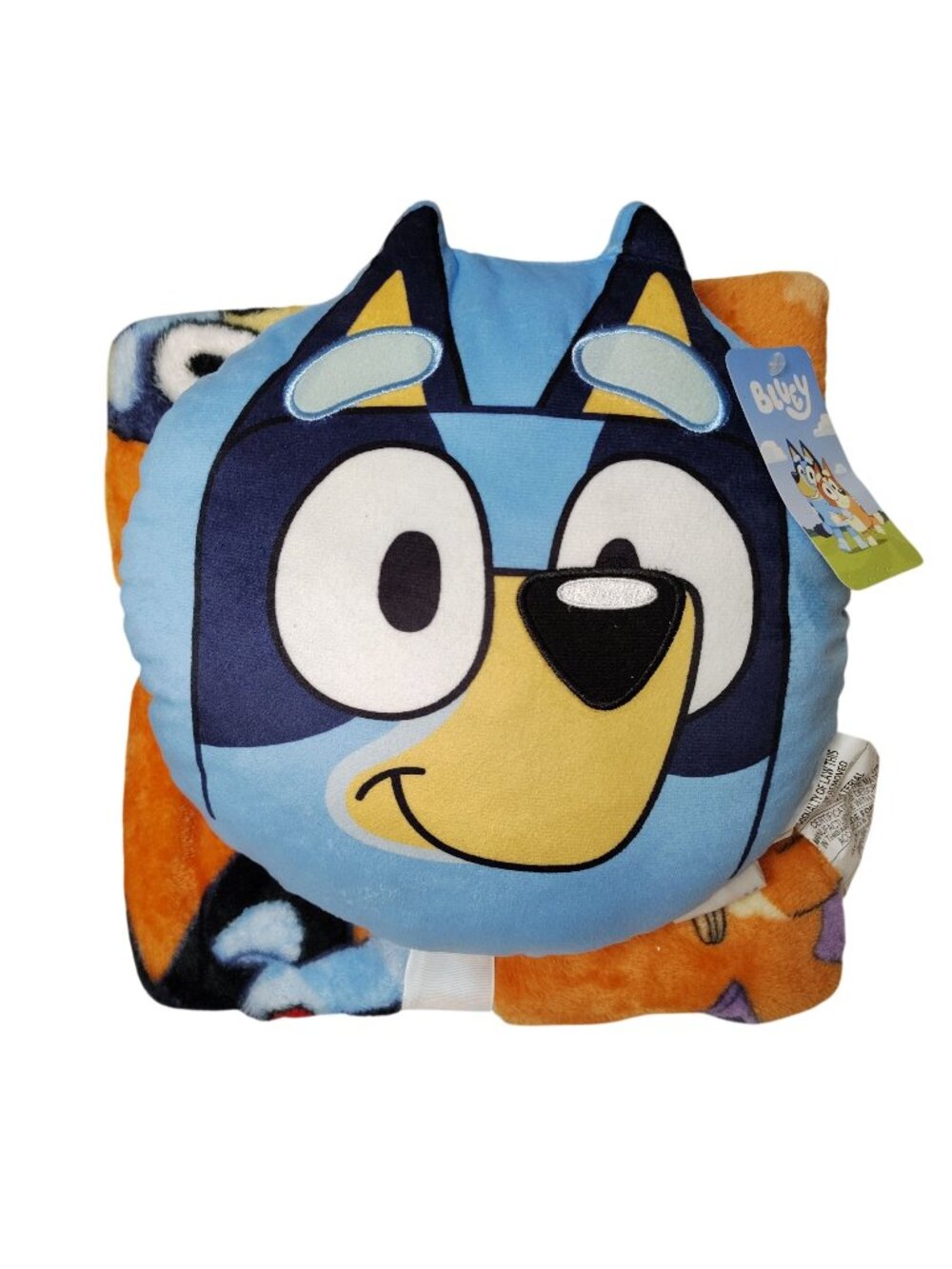 Bluey Soft and Cozy Nogginz Pillow and Plush  45 In X 55 Inch Throw Set